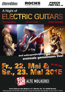 A Night of electric guitars on stage
